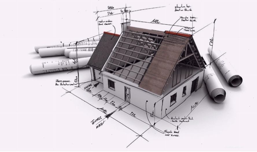 Bản vẽ chi tiết minh họa cách tính diện tích mái ngói