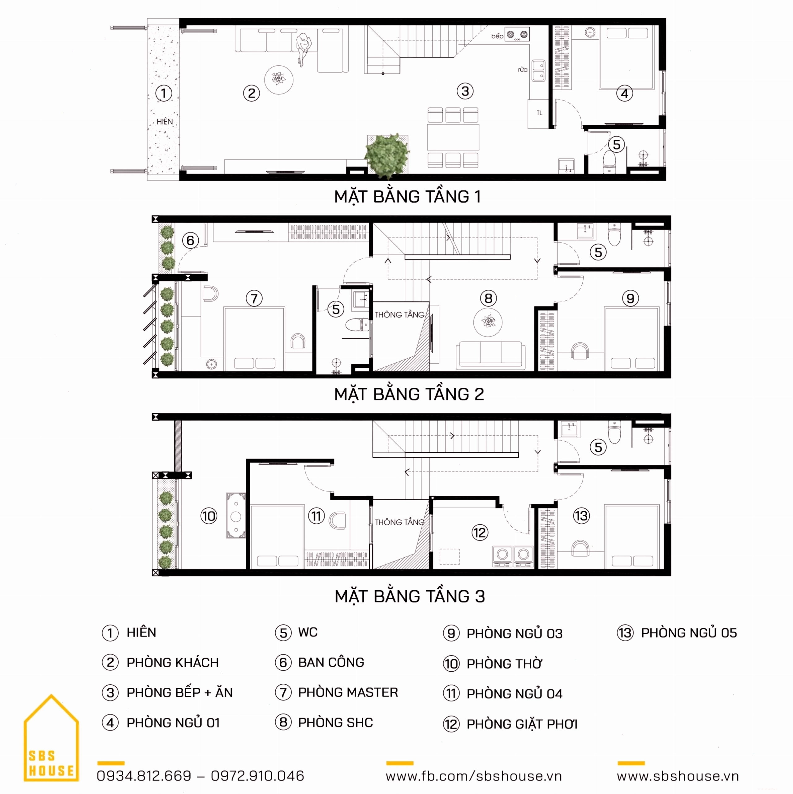 Bản vẽ công năng mẫu thiết kế nhà lệch tầng 5x16m