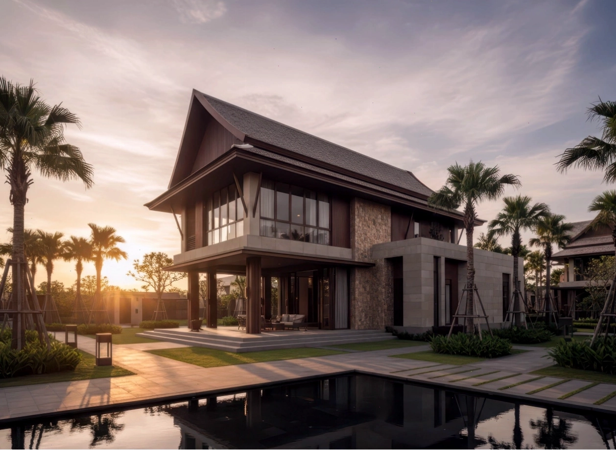 Bản vẽ mặt bằng nhà phố 2 tầng mái thái tối ưu công năng