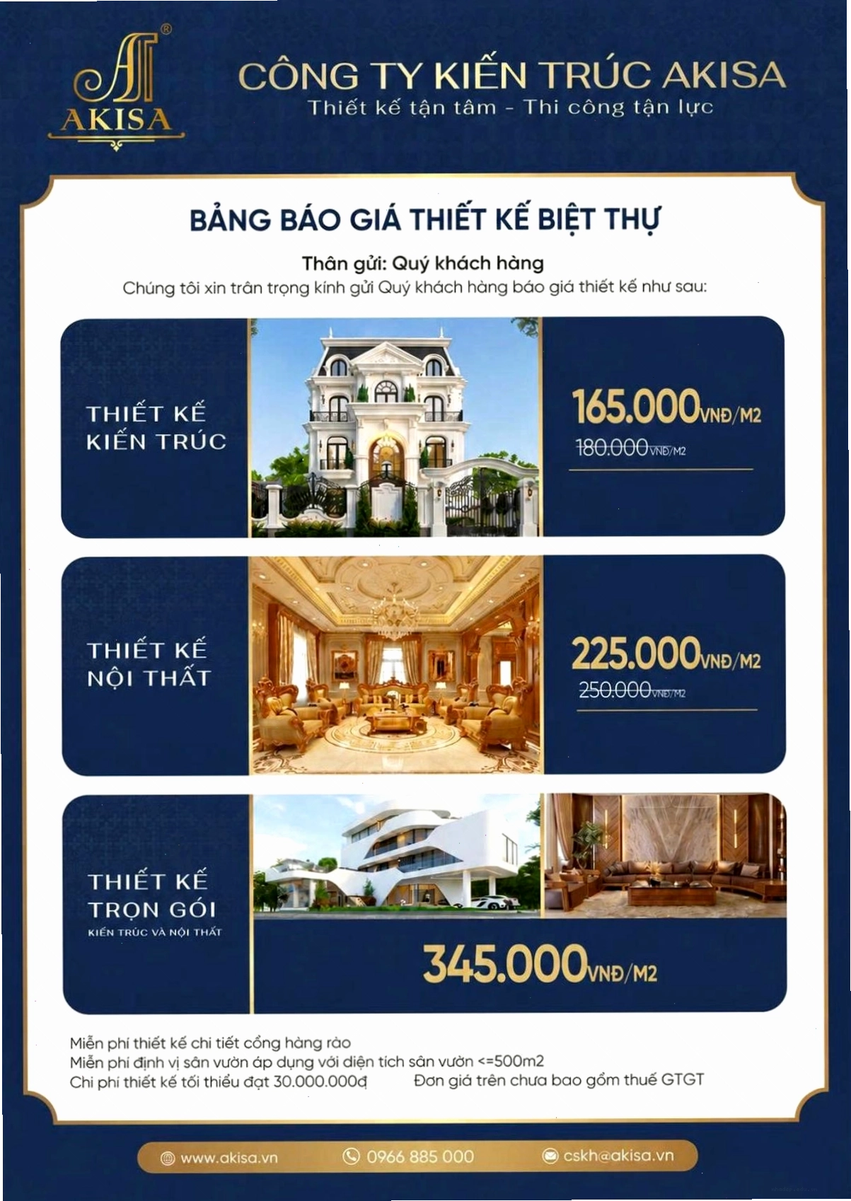 Bảng giá thiết kế biệt thự 2 tầng mái nhật chi tiết và minh bạch