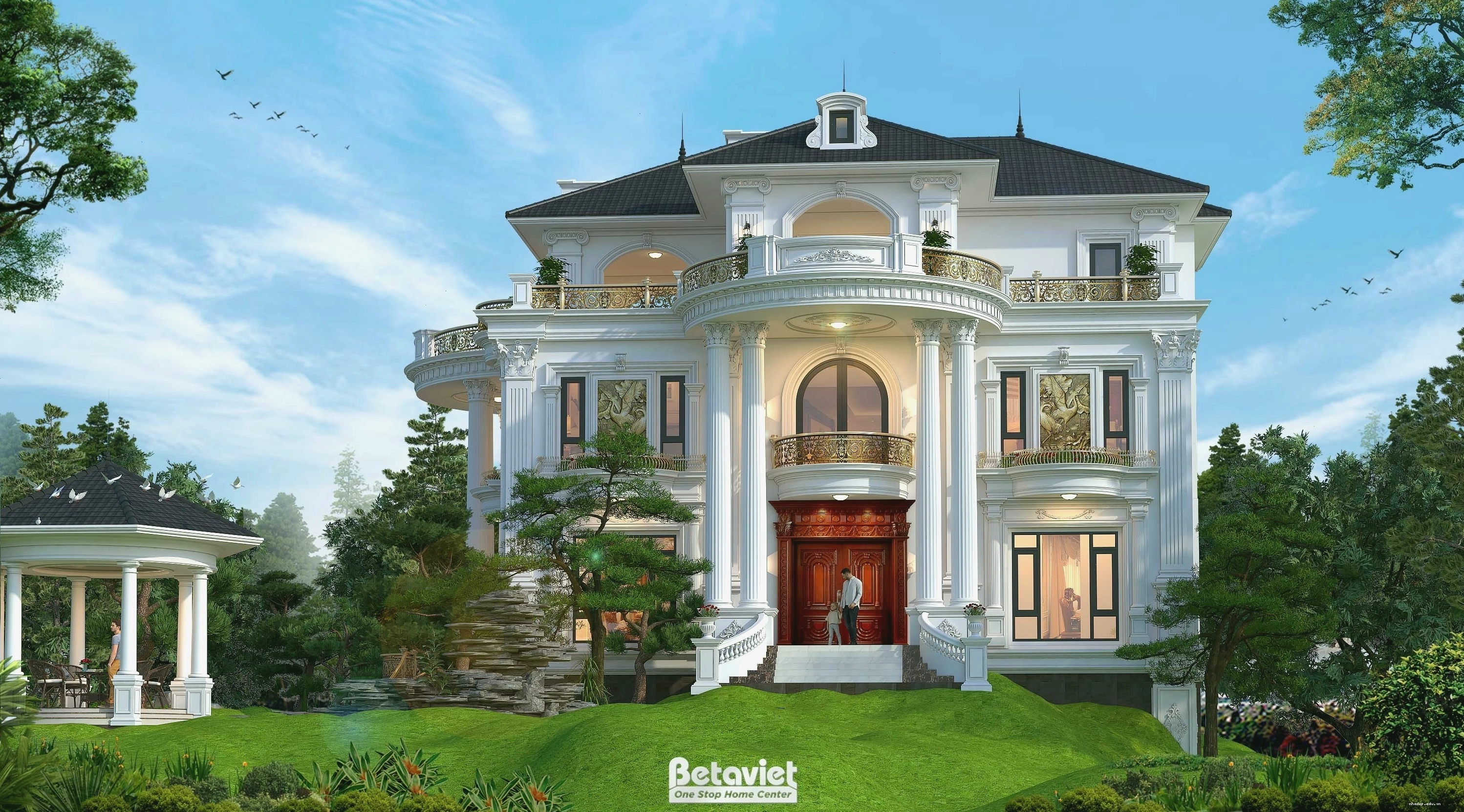 Biệt thự kiểu Nhật 4 tầng tại Hải Phòng với thiết kế mái Nhật đặc trưng