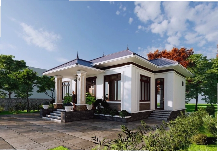 Biệt thự mái Nhật thiết kế thông tầng tạo cảm giác không gian rộng rãi và thoáng đãng