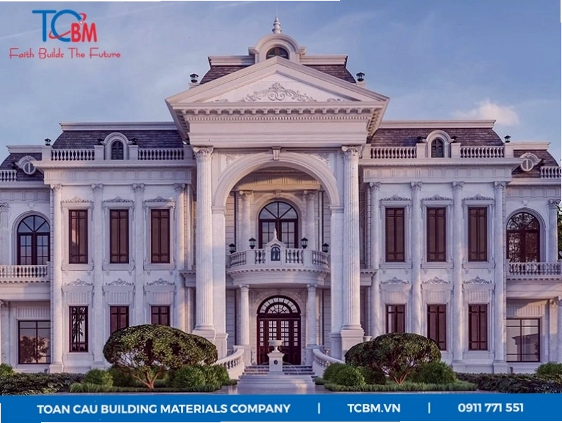Biệt thự mái pháp bề thế và uy nghi