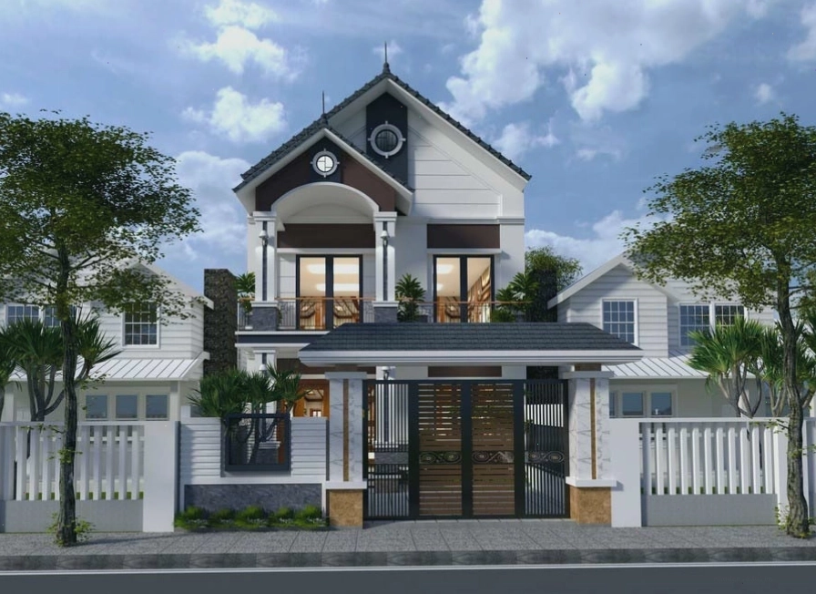 Bố trí công năng khoa học giúp tối ưu hóa diện tích sử dụng trong nhà hộp 2 tầng mái Thái