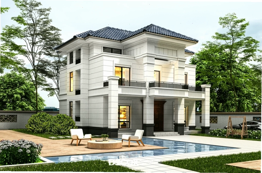 Bố trí công năng mặt bằng nhà 3 tầng mái Thái