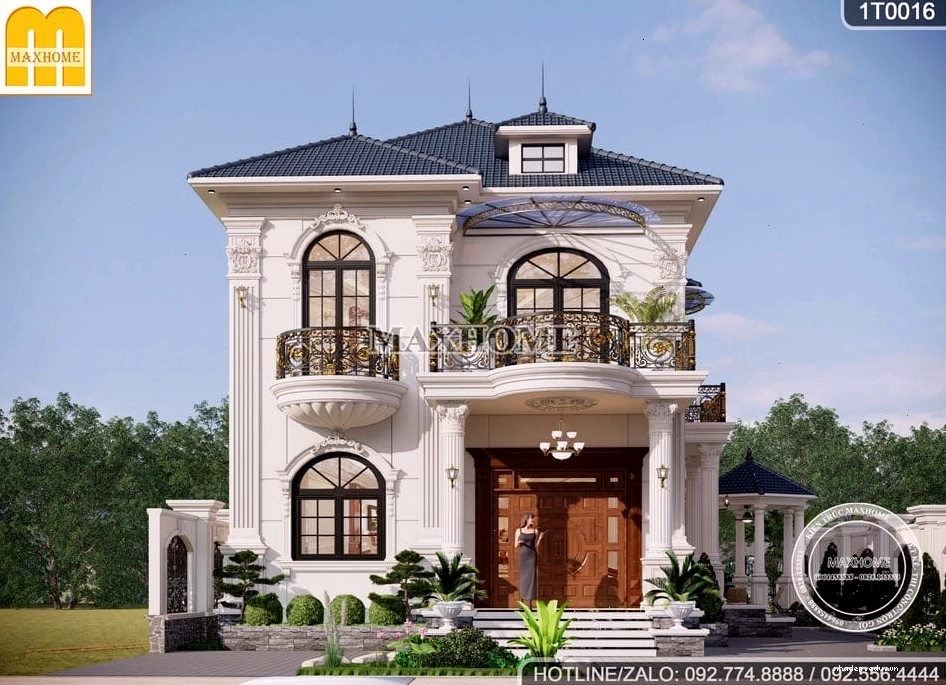 Bố trí nội thất nhà 2 tầng mái Nhật tân cổ điển khoa học và tiện nghi