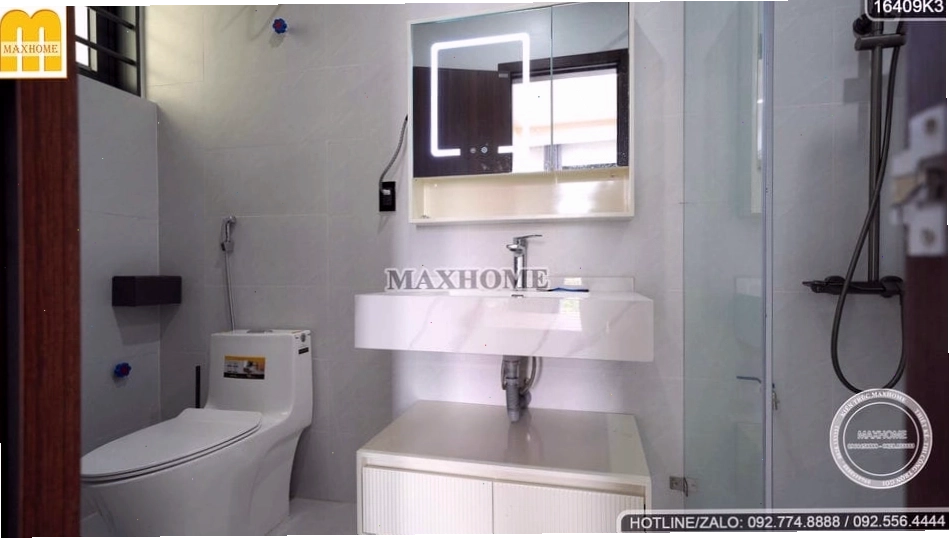 Chi tiết ban công nhà mái lệch 2 tầng