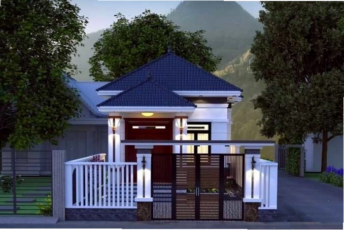 Cổng nhà mái thái tân cổ điển sang trọng với hoa văn tinh xảo