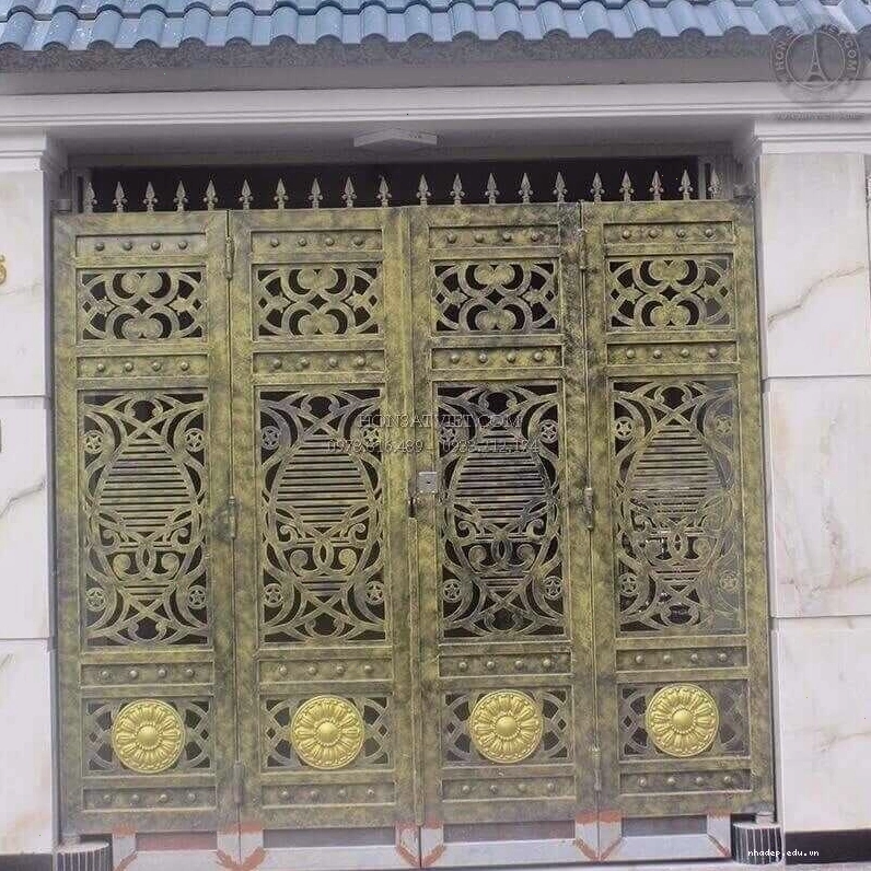 Cổng sắt mỹ thuật đơn giản và thanh lịch