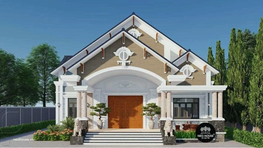 Đặc điểm kiến trúc nhà cấp 4 mái thái với hệ mái dốc ấn tượng
