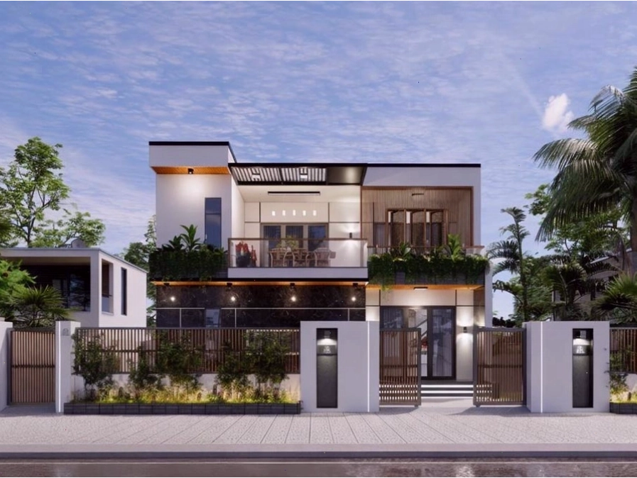 Đặc điểm nổi bật của nhà 2 tầng mái bằng là tính thẩm mỹ hiện đại và khả năng tối ưu không gian