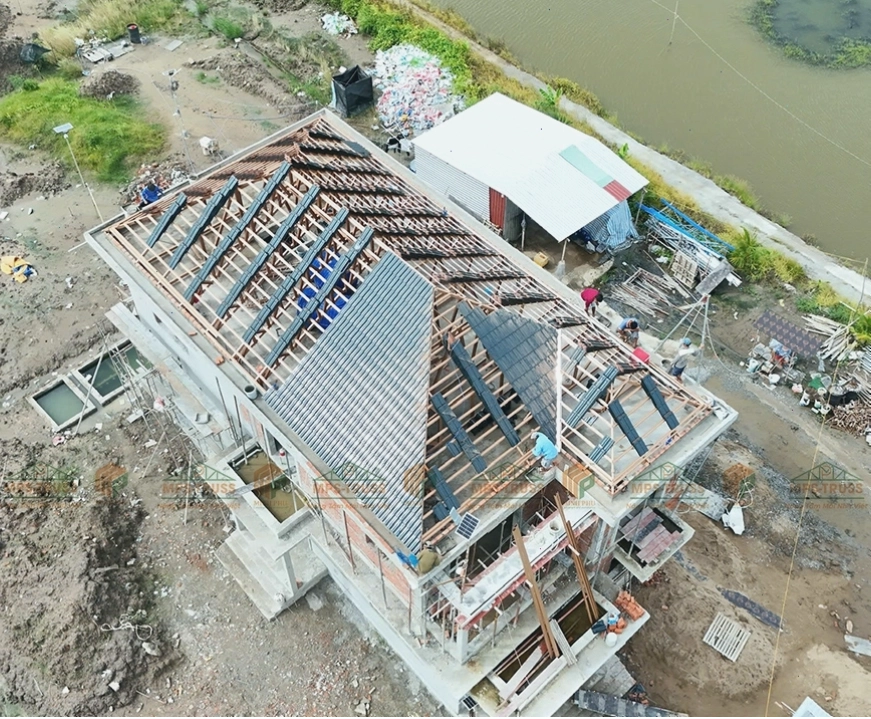Hệ kèo thép cho mái nhật