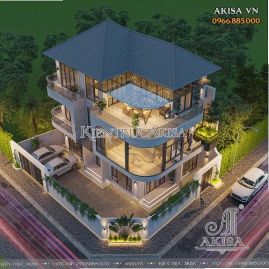 Không gian sống ấn tượng của biệt thự 3 tầng hiện đại BT31945