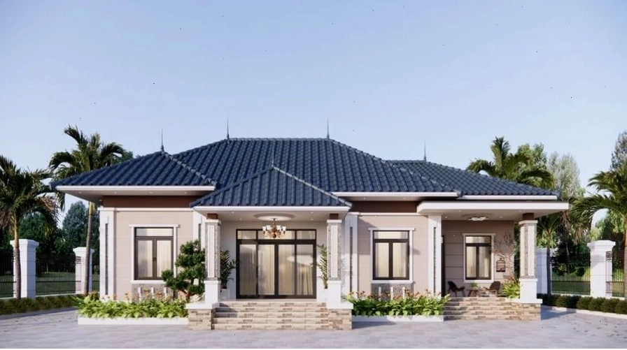 Khu vực bếp và phòng ăn hiện đại, tiện nghi trong nhà mái Nhật