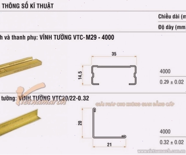 Khung xương trần thạch cao chìm M-29