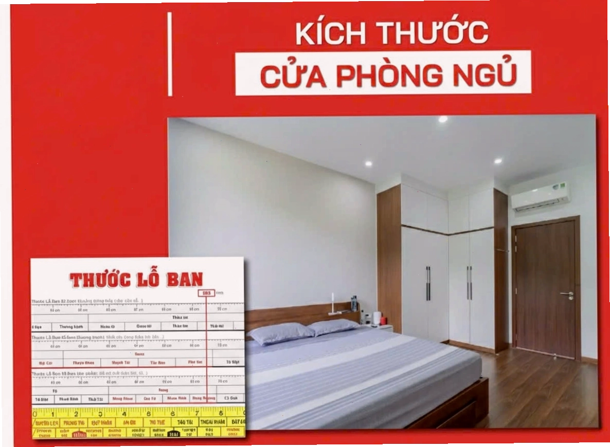 Kích thước cửa phòng ngủ tiêu chuẩn