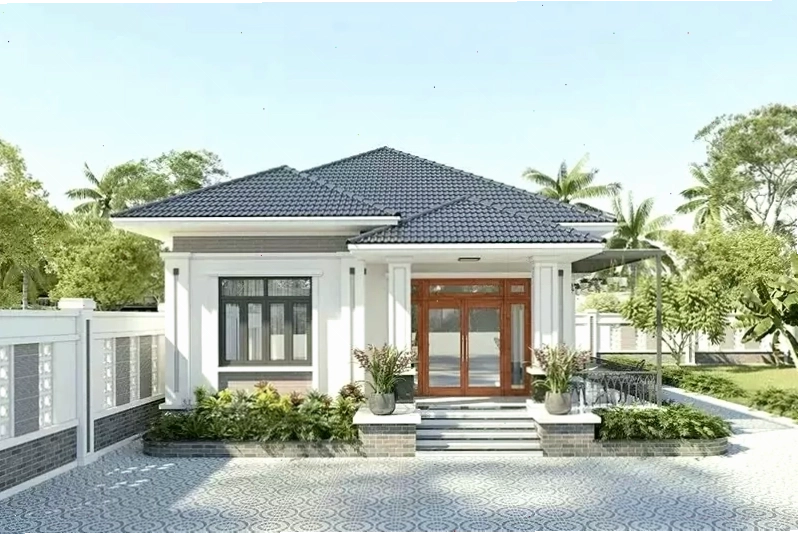 Kiến trúc đơn giản nhưng trẻ trung, thoáng đãng của nhà mái Nhật 1 tầng