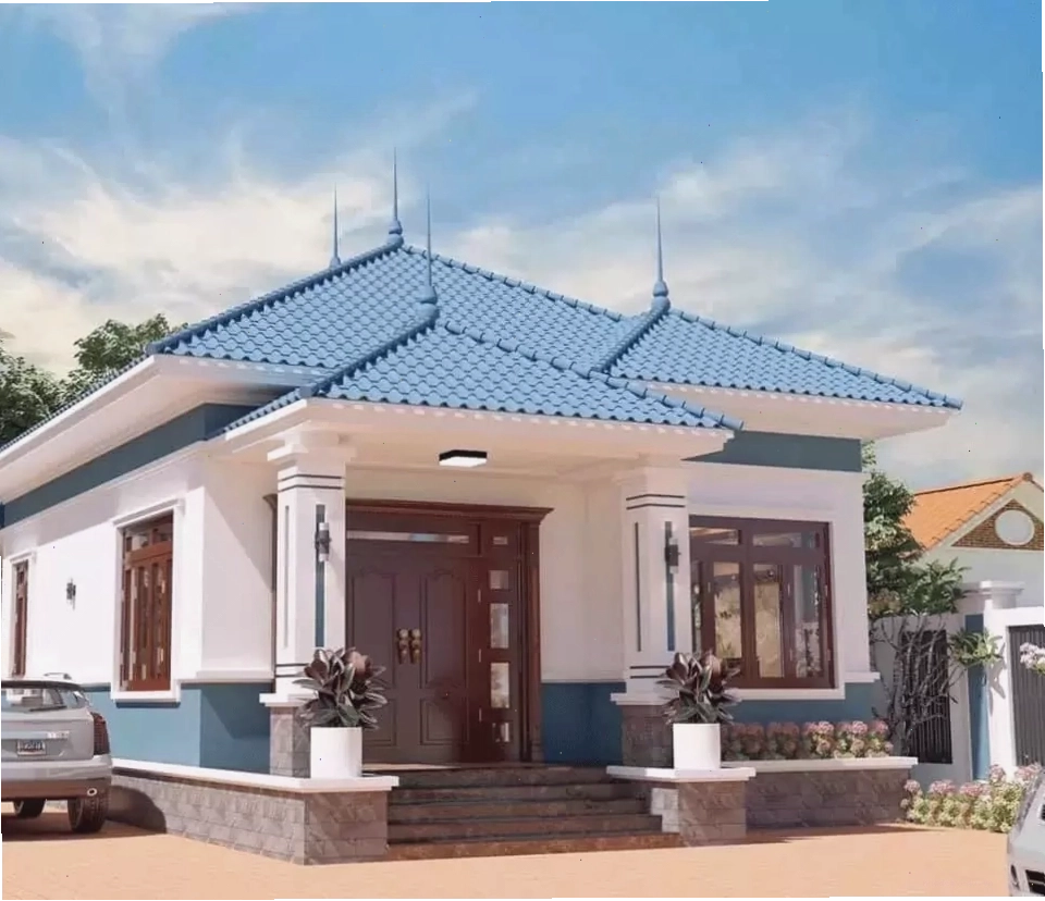 Kiến trúc mái dốc đặc trưng của nhà mái Nhật 1 tầng