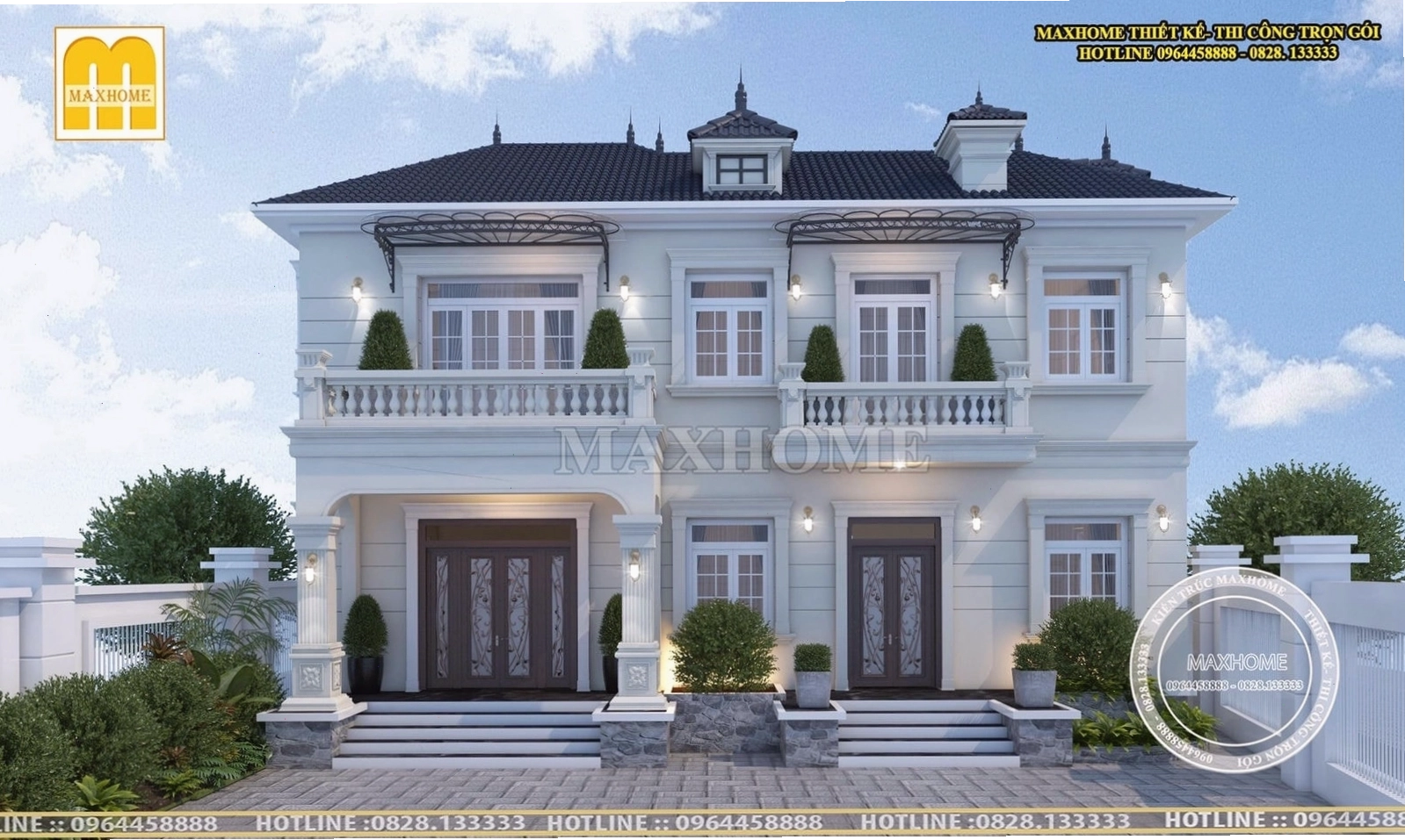 Kiến trúc mái Nhật với nhiều lớp mái mở rộng tạo điểm nhấn