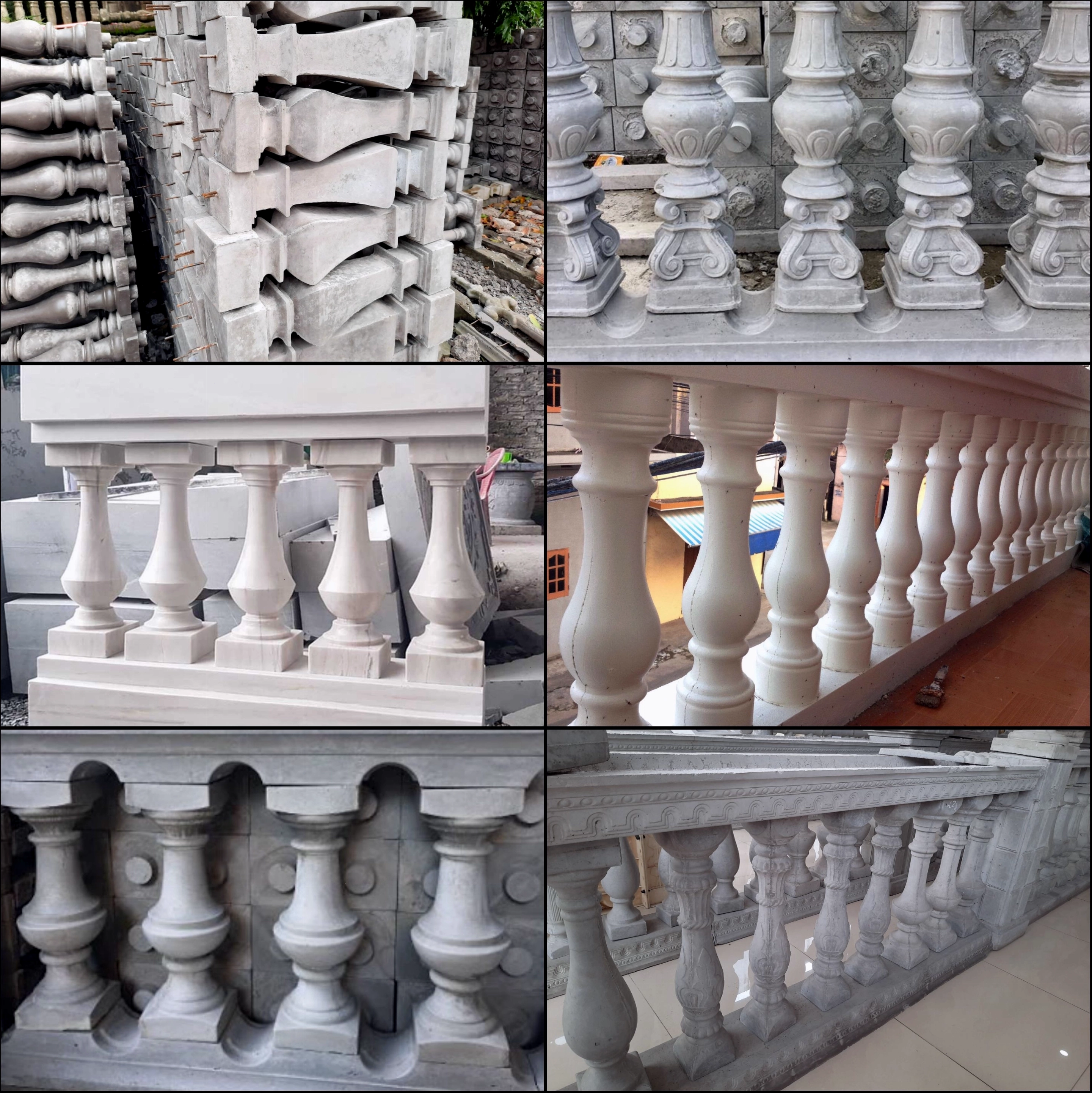 Lục bình con tiện bê tông đẹp với dáng tròn thanh thoát
