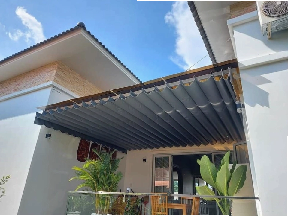 Mái che sân thượng với đa dạng vật liệu