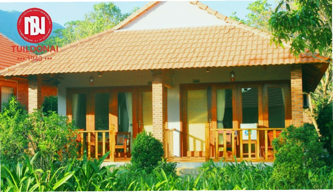 Mái thái được thiết kế theo kiểu chữ A với độ dốc cao