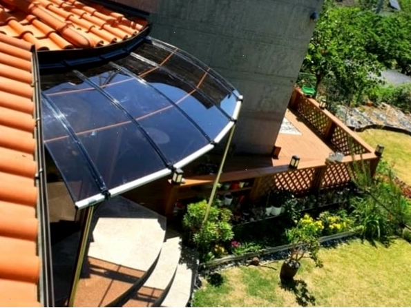 Mái vòm Canofix màu nâu trà cho không gian ngoại thất