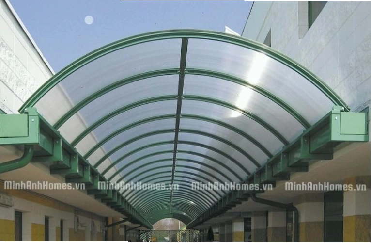 Mái vòm cung tròn làm từ nhựa thông minh Polycarbonate