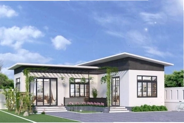 Mặt bằng công năng nhà cấpL mái bằng 3 phòng ngủ ở nông thôn