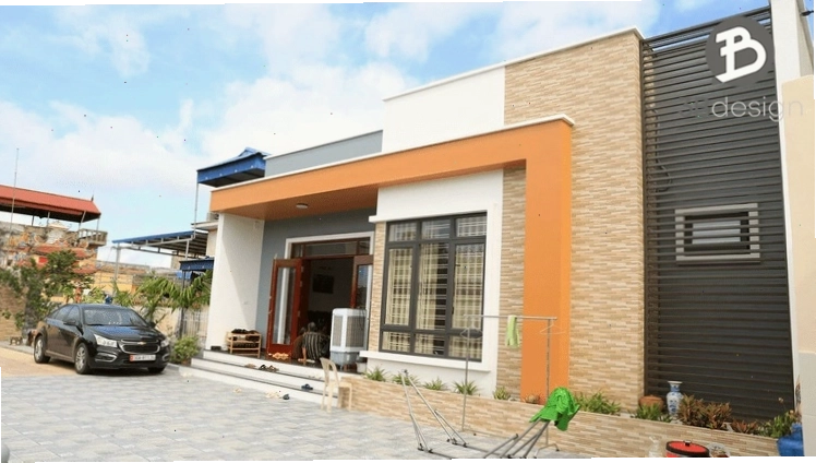Mặt bằng nhà cấp 4 mái bằng với không gian sinh hoạt chung bố trí hợp lý