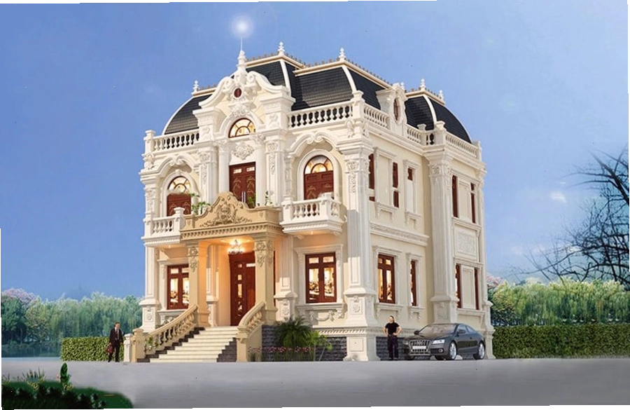 Mẫu biệt thự 2 tầng kiểu Pháp sang trọng