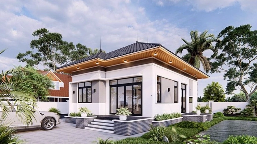 Mẫu biệt thự mái Nhật thiết kế tối giản, tập trung vào công năng và sự tiện nghi