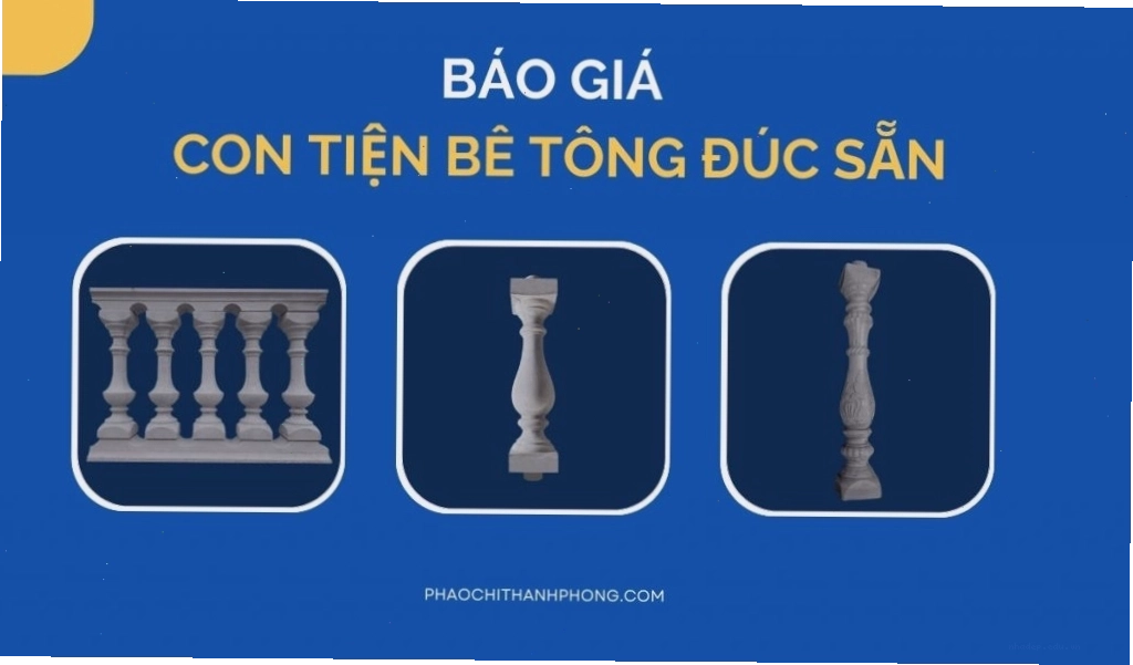 Mẫu con tiện xi măng kiểu Pháp dáng cổ điển với hoa văn cầu kỳ