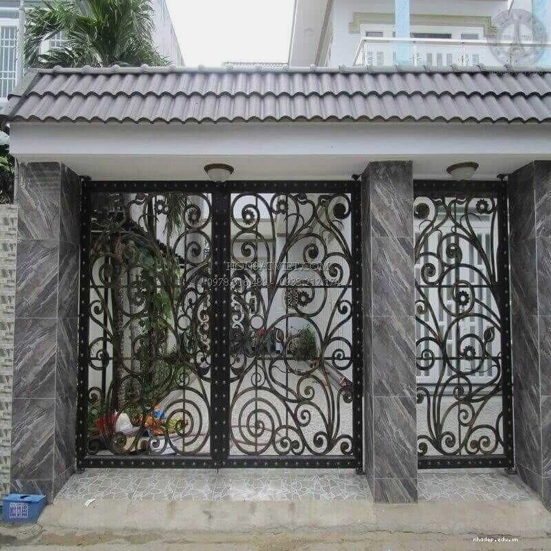 Mẫu cổng sắt hoa văn CNC hiện đại, sắc nét và tinh tế