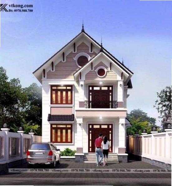 Mẫu cột nhà mái nhật 2 tầng đẹp hiện đại