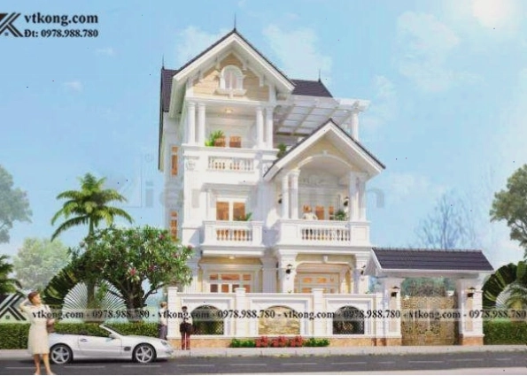 Mẫu cột nhà mái nhật biệt thự sang trọng