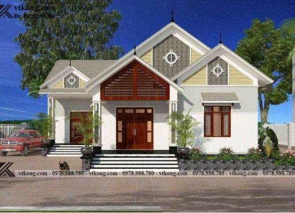 Mẫu cột nhà mái nhật đơn giản