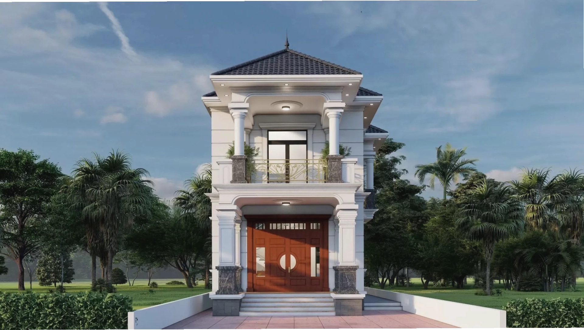 Mẫu nhà 2 tầng mái Nhật 8x10m tối ưu công năng sử dụng