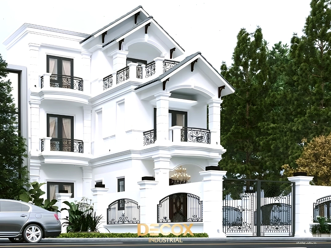 Mẫu nhà 3 tầng mái Thái 2026 với thiết kế tối giản và sang trọng