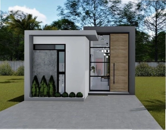 Mẫu nhà cấp 4 mái bằng thiết kế tối giản