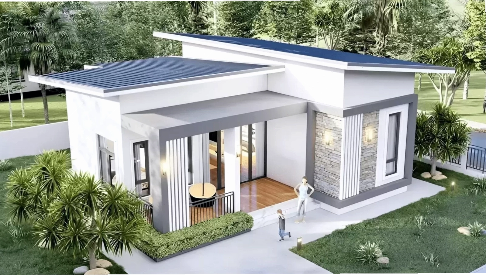 Mẫu nhà cấp 4 mái lệch 2 phòng ngủ là lựa chọn lý tưởng cho các gia đình nhỏ