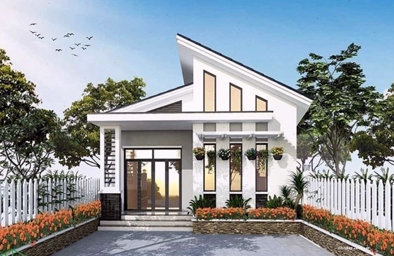 Mẫu nhà cấp 4 mái lệch đẹp, bố trí công năng khoa học