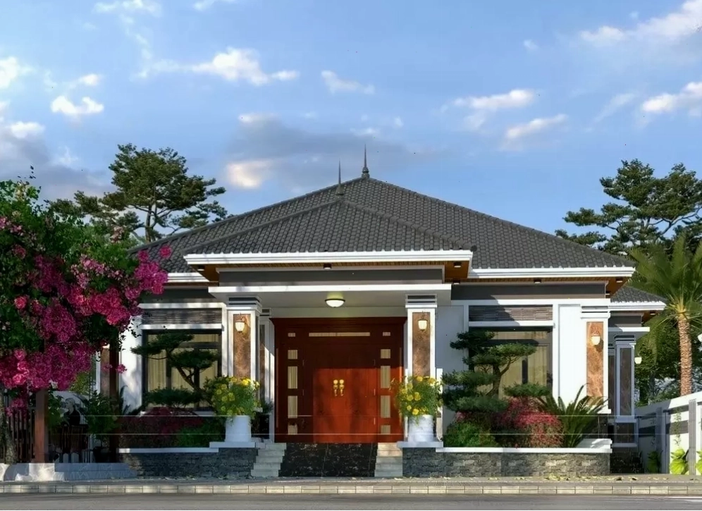 Mẫu nhà cấp 4 mái Nhật 3 phòng ngủ đẹp và tiện nghi