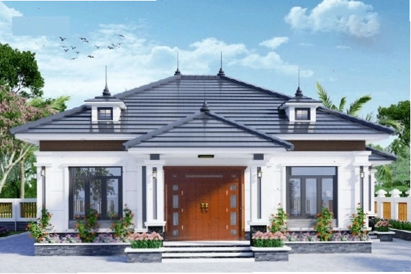 Mẫu nhà cấp 4 mái nhật đẹp nhất với kiến trúc cân đối và mặt tiền tối giản