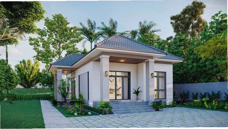 Mẫu nhà cấp 4 mái Nhật đơn giản, chi phí hợp lý