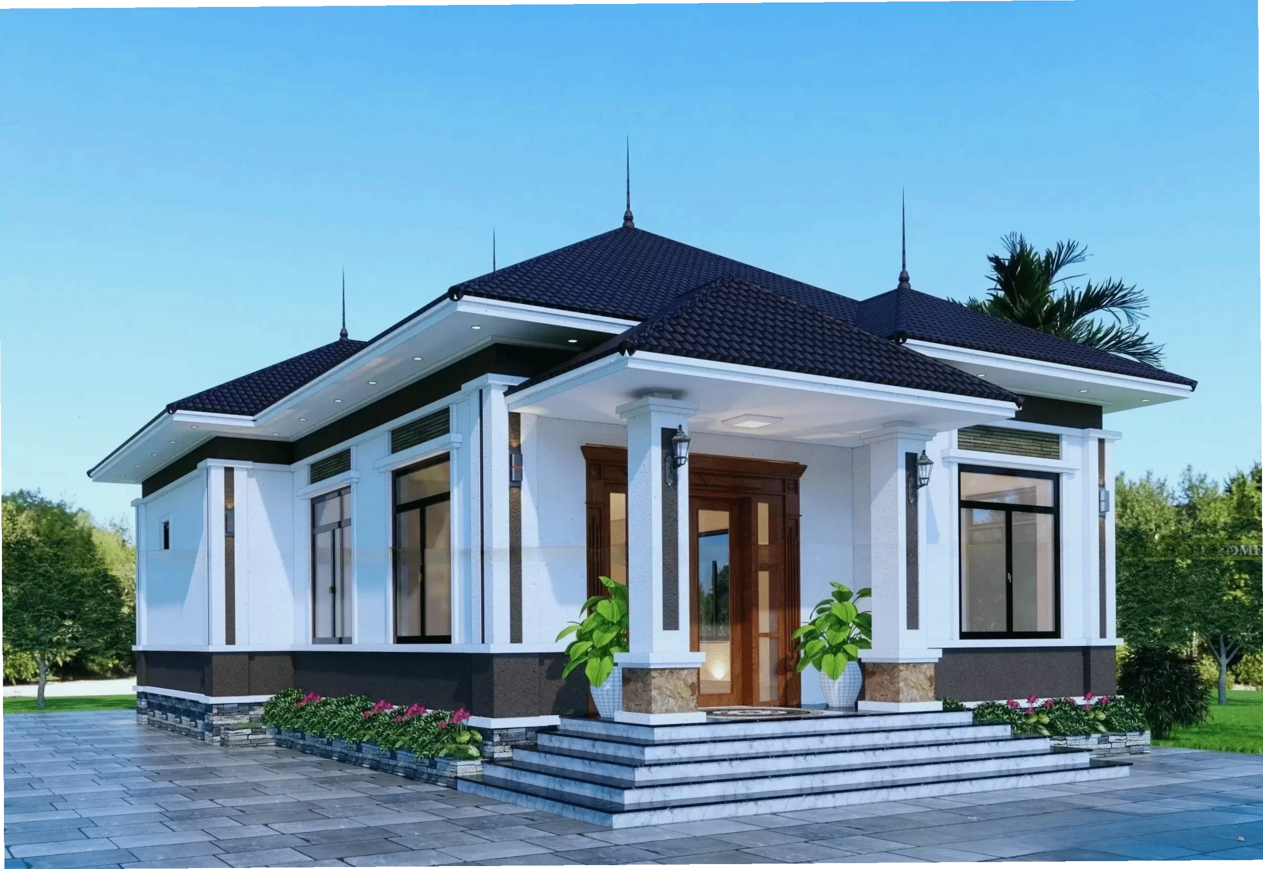 Mẫu nhà cấp 4 mái Nhật đơn giản, tinh tế và gần gũi