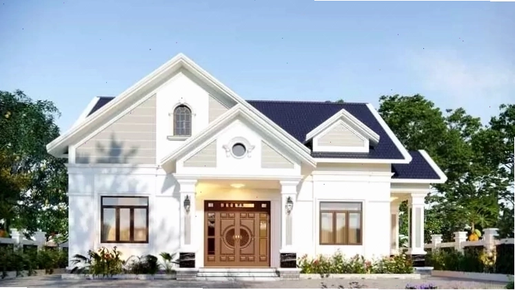 Mẫu nhà cấp 4 mái Thái 1 tầng hiện đại, đơn giản