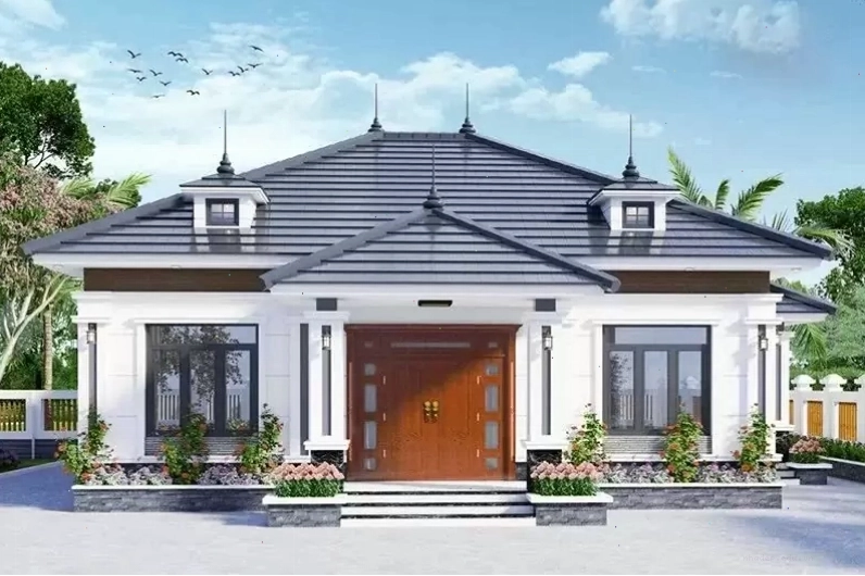 Mẫu nhà mái Nhật 1 tầng đẹp với kiến trúc thanh thoát, chi phí phù hợp