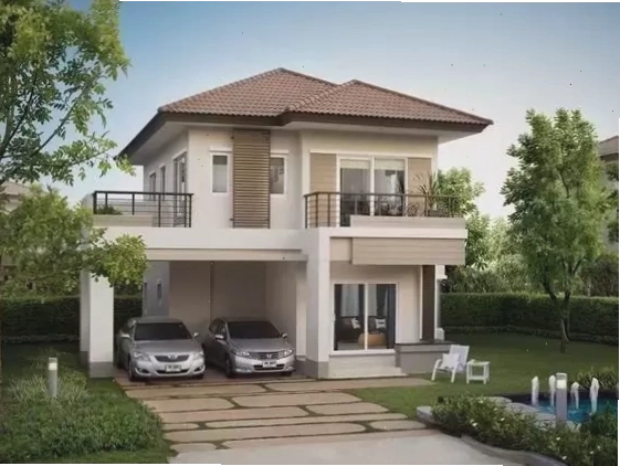 Mẫu nhà mái Nhật 2 tầng ngang 7m ấn tượng