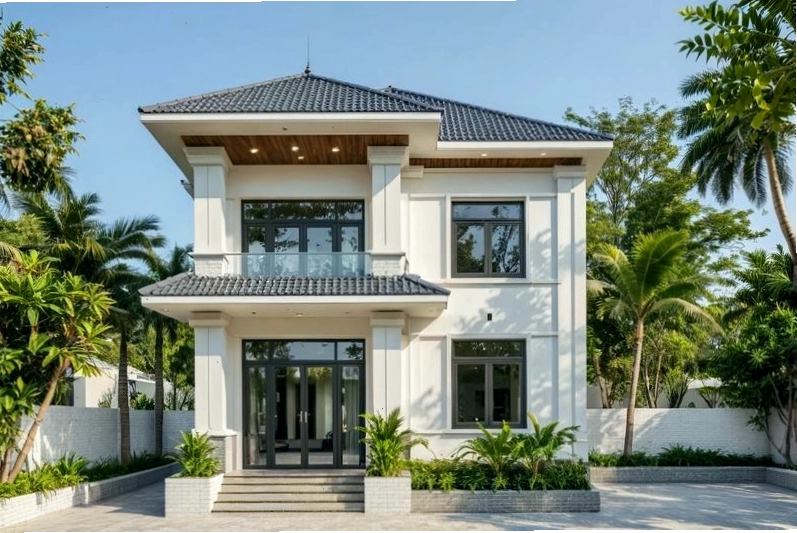 Mẫu nhà mái nhật 2 tầng rộng rãi, thoáng đãng